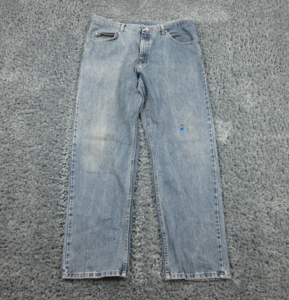 Wrangler Jeans ' Mens 36x32 Blue Relaxed Straight Leg 36x30.5*